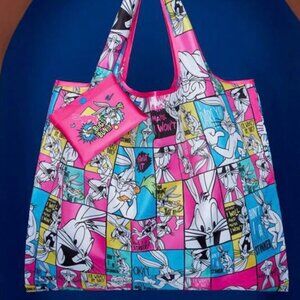 LOONEY TUNES Cartoon Rabbit Printed Foldable Tote Bag, XL